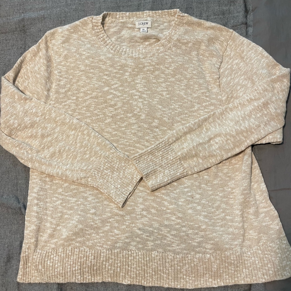 J.Crew beach sweater in heather tan XL